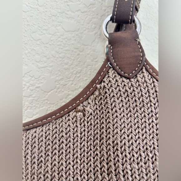 THE SAK Brown Crochet /Knit Square Shoulder Purse Bag - Picture 12 of 12